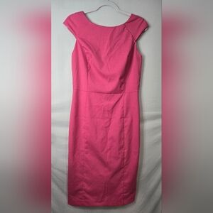 NWT Banana Republic Pink Midi Dress with Cap Sleeves Size 8 Tall